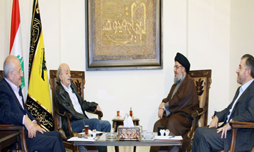 Nasrallah recibió Jumbulatt y discutieron los acontecimientos locales y regionales