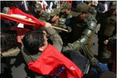 Violenta jornada de la protesta de los estudiantes chilenos