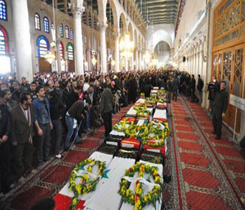 Siria pago el respecto a sus mártires desde la Mezquita Omeya y Hassoun llama a la unidad