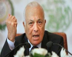 Reunión de los cancilleres árabes en la liga árabe en Egipto