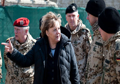 Merkel en Afganistán en una visita sorpresa