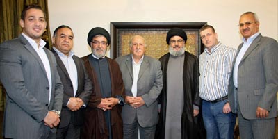 Sayyed Nasrallah recibe a Ahmad Jibril y una delegación