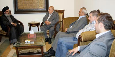 Sayyed Nasrallah recibe a Ahmad Jibril y una delegación