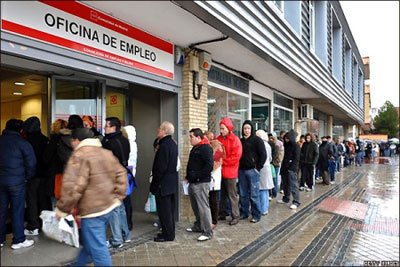 Mayor cifra de desempleo en Eurozona desde 15 años