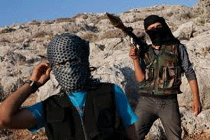Combates con terroristas en las fronteras sirias