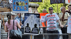 Activistas británicos se manifiestan contra Blair en Londres