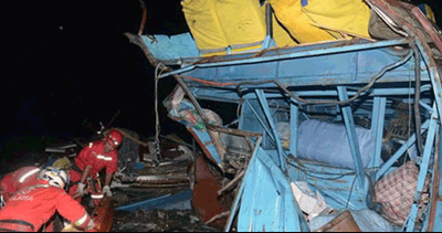 accidente de bus en potosi, bolivia Choque de un micro en Bolivia cobra la vida de 25 personas