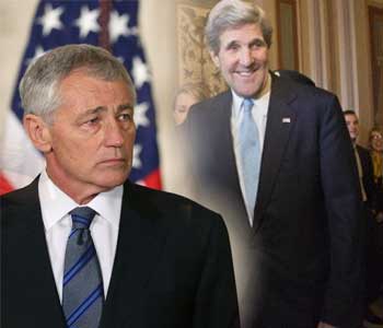 john+kerry+chuck+hagel+obama+eeuu Senado aprueba la nominación de John Kerry