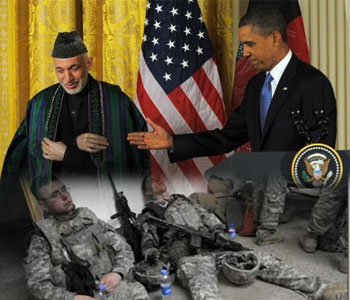 obama+karzai+soldados+estadounidenses+afganistan Guerra en Afganistán está terminando