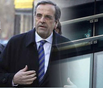 tiroteos+grecia+antonis+samaras Atacan la oficina del primer ministro griego