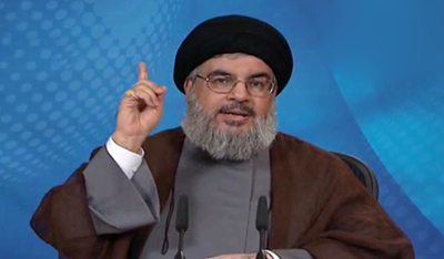 discurso del secretario general de hezbola, sayed hassan nasrola Nasrolá marca las líneas rojas
