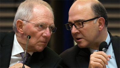 Schäuble y Moscovici Alemania acepta la unión bancaria sin cambios en los Tratados europeos