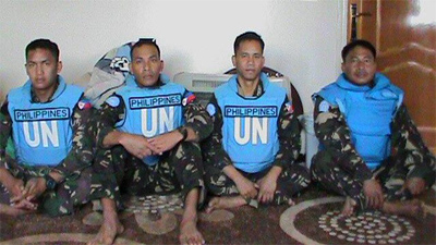 cascos azules filipinos secuestrados en siria ONU celebra liberación de cascos azules en Altos de Golán