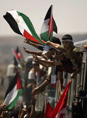 Ramala recibe como héroes a los liberados palestinos
