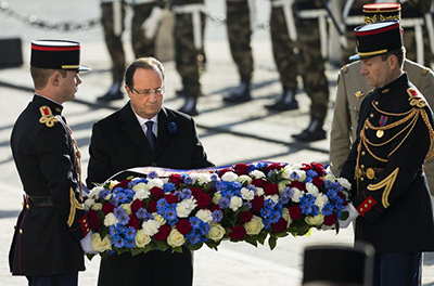 Disturbios marcan ceremonia por fin de la guerra en Francia