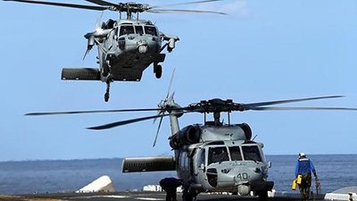 Cae al mar un helicóptero militar en EEUU