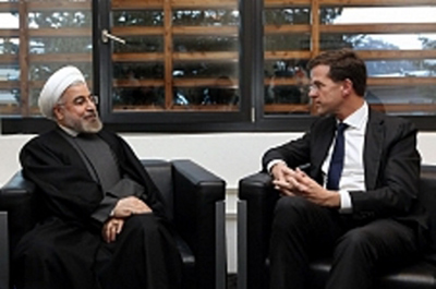 El presidente iraní se reúne con el primer ministro holandés