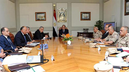 reunion del consejo nacional de defensa Egipto decreta el estado de emergencia en el norte del Sinaí