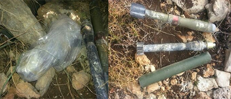 parte del material encontrado Frustran atentado en una aldea en el sur de Líbano