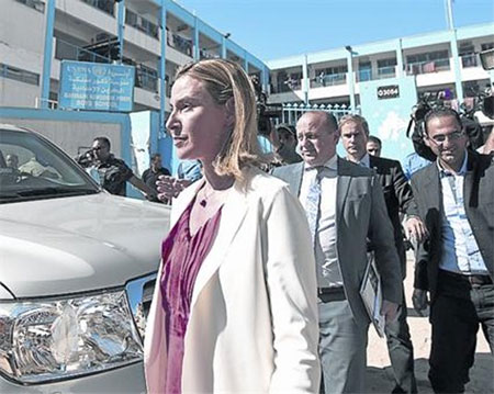 federica mogherini en gaza La Unión Europea está más cerca de reconocer un Estado palestino