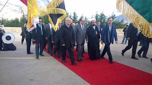 Al Maliki a su llegada al monumento de Mlita Vicepresidente iraquí visita el Monumento a la Resistencia en Líbano