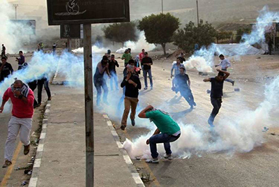 Protestas y choques en varias ciudades de Cisjordania