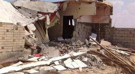 Un proyectil de mortero impacta en una vivienda en el Sinaí Un proyectil de mortero impacta en una vivienda en el Sinaí