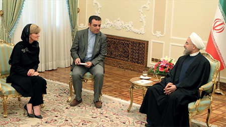 el presidente iraní Hassan Ruhani se reúne con Julie Bishop Australia e Irán pactan cooperar contra Daesh