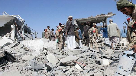 agresión saudí contra la población yemení