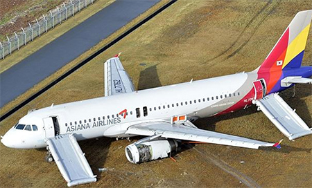 el avión accidentado El avión surcoreano que se despistó en aeropuerto de Hiroshima