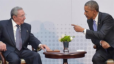 encuentro entre Obama y Castro