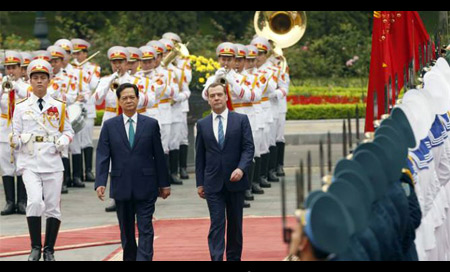 medvedev en vietnam La UEE y Vietnam plantean crear una zona de libre comercio