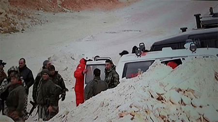 el lugar del intercambio en Arsal Dieciséis militares libaneses regresan a la libertad