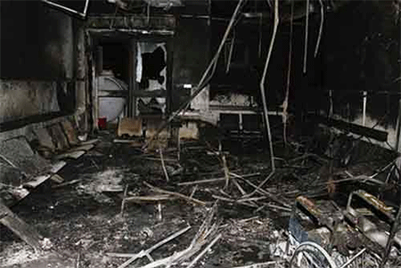 incendio en un hospital de Jizán