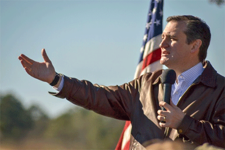 el precandidato presidencial republicano Ted Cruz
