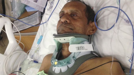 Sureshbhai Patel en el hospital Nuevo caso de racismo policial en Estados Unidos