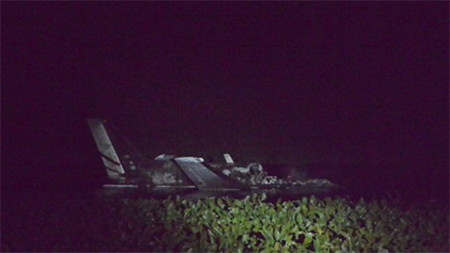 El avión accidentado Cae un avión argentino en Uruguay