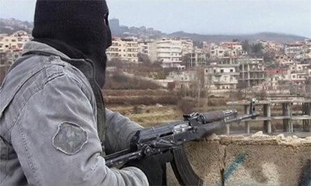 un terrorista en la ciudad de Zabadani