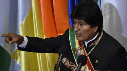 El presidente de Bolivia Evo Morales