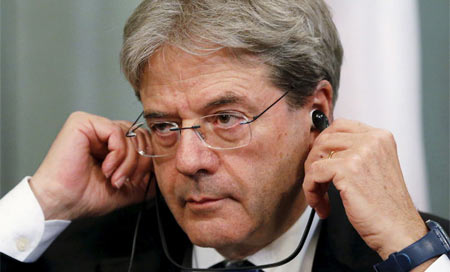 paolo gentiloni, ministro de exteriores italiano