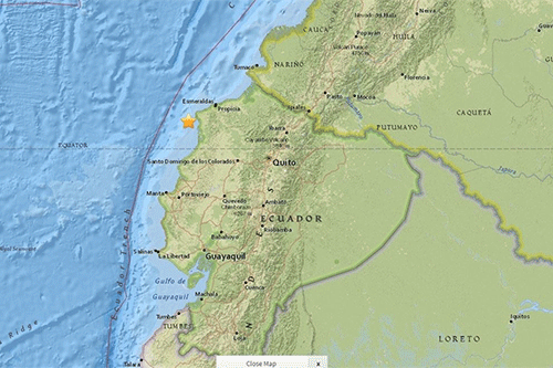 Nuevo terremoto de magnitud 6,3 en la costa de Ecuador