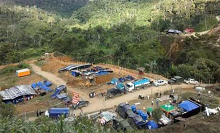 Campamento en Morona Santiago Muere un policía en un ataque a una mina en Ecuador