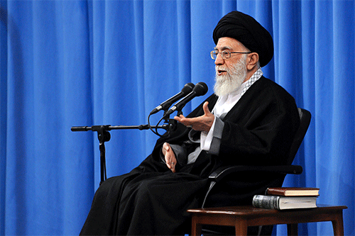 El líder supremo de la República Islámica de Irán, Sayyed Ali Jamenei Divina venganza caerá sobre el régimen de Al Saud