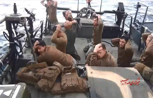 los marines estadounidenses en el momento de ser apresados