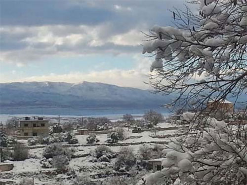 La nieve cubre el territorio libanés Líbano recibe el nuevo año con un manto blanco