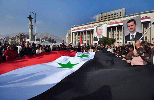partidarios del presidente sirio Bashar al Assad Siria anuncia elecciones legislativas