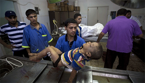 el niño palestino muerto en Gaza, Suhaib Saqir