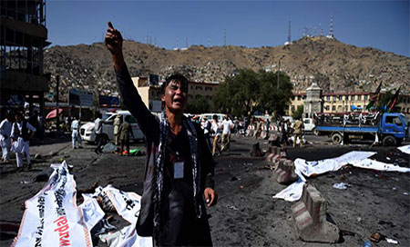 Atentado de Daesh contra una manifestación en Kabul Al menos 60 muertos por una explosión en Kabul