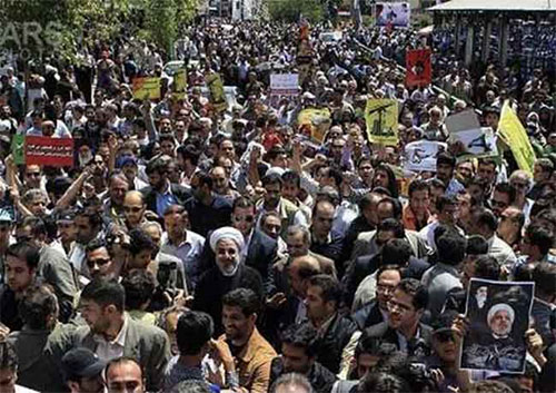 Millones de iraníes marchan en apoyo a la causa palestina Millones de iraníes marchan en apoyo a la causa palestina