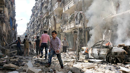 El Frente al Nusra ataca la población civil en Alepo El Frente al Nusra ataca la población civil en Alepo